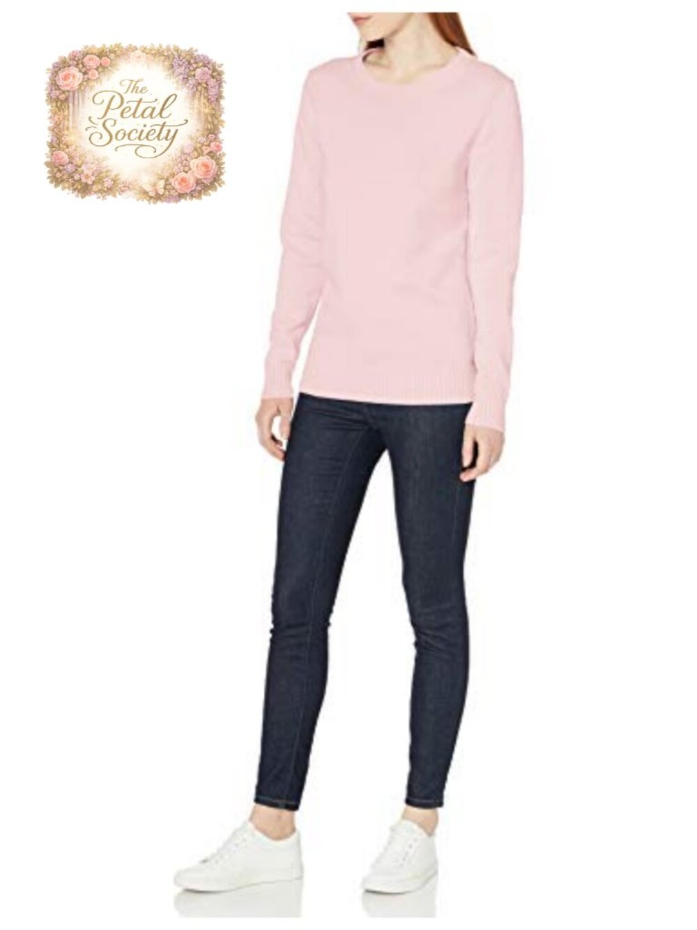 100% Cotton Crewneck Sweater Lightweight Pullover Long Sleeve - Picture 3 of 6